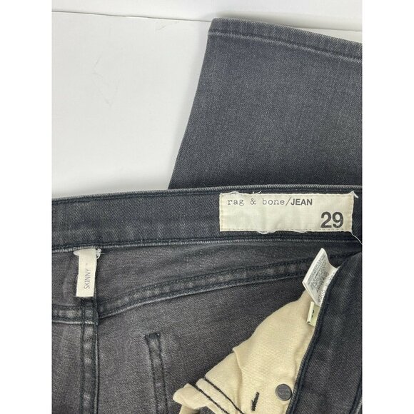 Rag & Bone Jeans Stretch Skinny Jeans Rock W/ Holes Wash - Picture 7 of 8